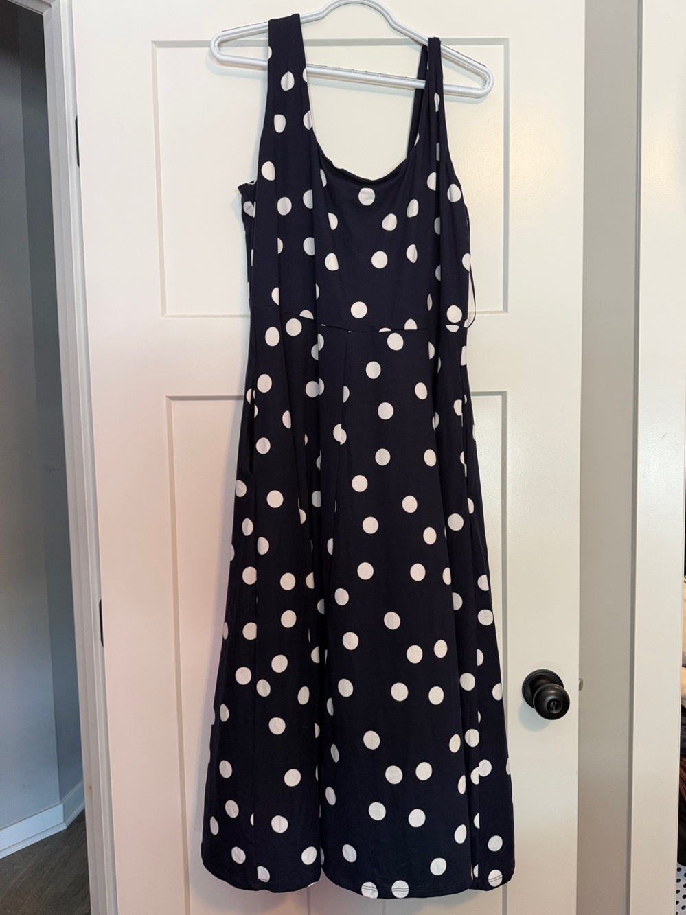 Navy Blue Polka Dot Sundress